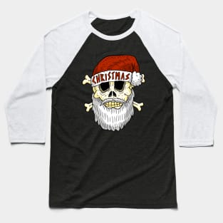 metal santa skull, christmas. Baseball T-Shirt